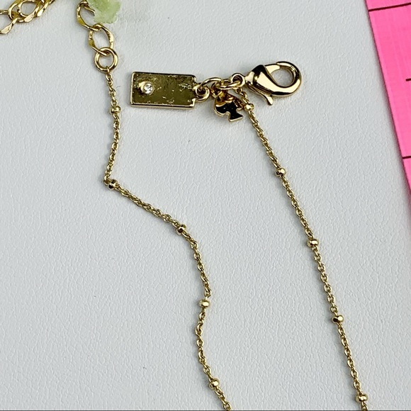 Kate Spade Mini Bouquet Gold Black Flower Necklace - Picture 5 of 7